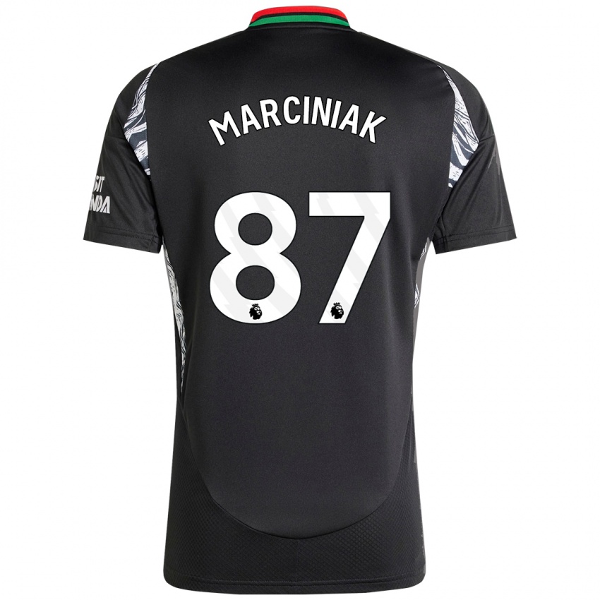 Kinder Alex Marciniak #87 Schwarz Auswärtstrikot Trikot 2024/25 T-Shirt