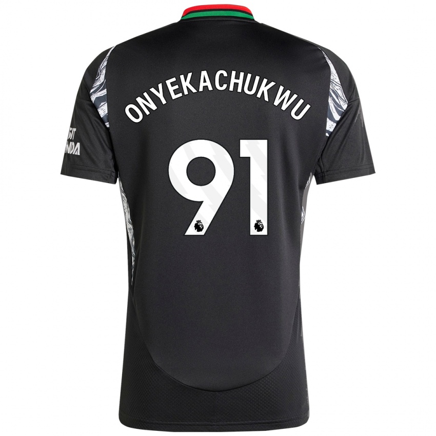 Kinder Samuel Onyekachukwu #91 Schwarz Auswärtstrikot Trikot 2024/25 T-Shirt