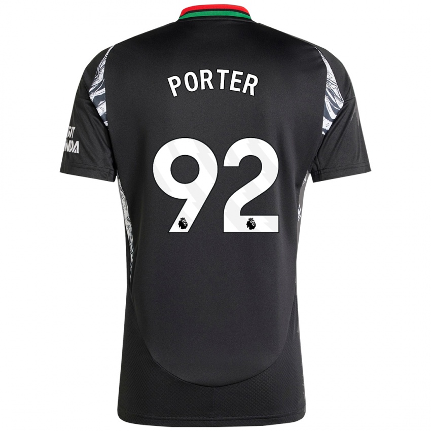 Kinder Jack Porter #92 Schwarz Auswärtstrikot Trikot 2024/25 T-Shirt