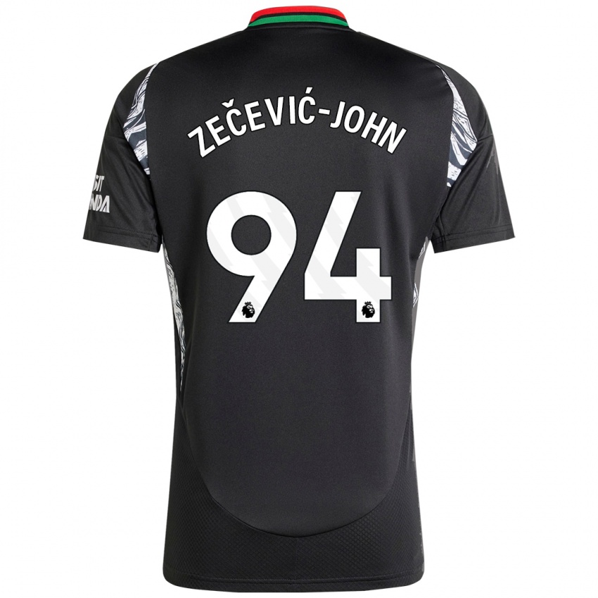 Kinder Louis Zečević-John #94 Schwarz Auswärtstrikot Trikot 2024/25 T-Shirt