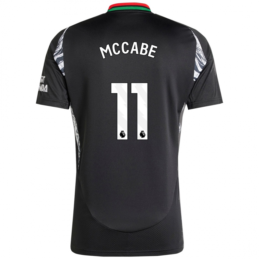 Kinder Katie Mccabe #11 Schwarz Auswärtstrikot Trikot 2024/25 T-Shirt