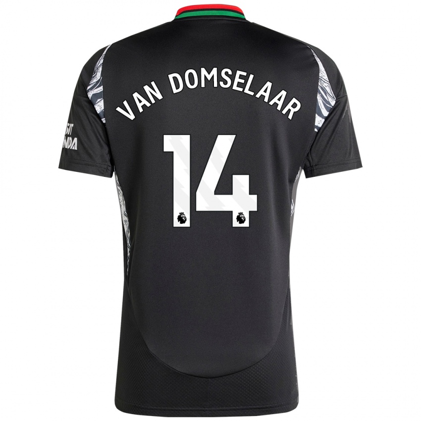 Kinder Daphne Van Domselaar #14 Schwarz Auswärtstrikot Trikot 2024/25 T-Shirt