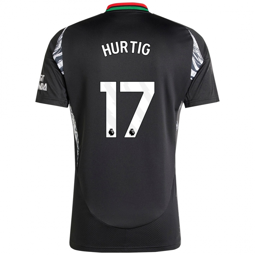 Kinder Lina Hurtig #17 Schwarz Auswärtstrikot Trikot 2024/25 T-Shirt