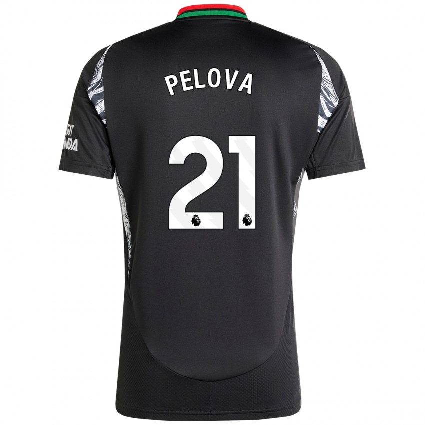 Kinder Victoria Pelova #21 Schwarz Auswärtstrikot Trikot 2024/25 T-Shirt