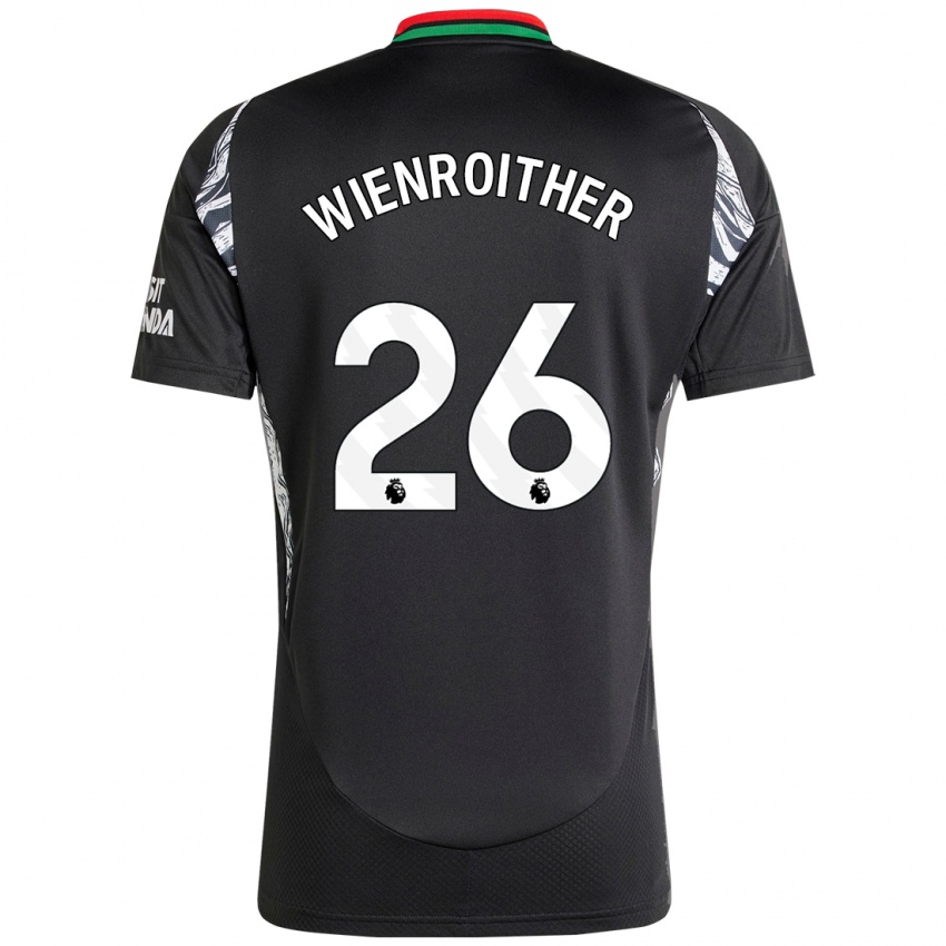 Kinder Laura Wienroither #26 Schwarz Auswärtstrikot Trikot 2024/25 T-Shirt