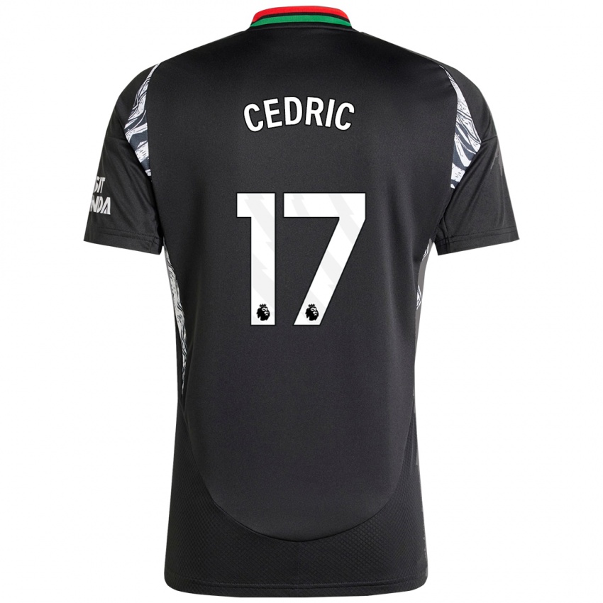 Kinder Cedric Soares #17 Schwarz Auswärtstrikot Trikot 2024/25 T-Shirt