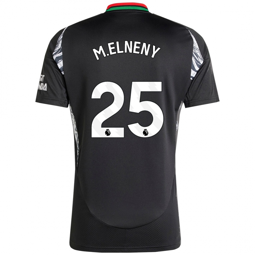 Kinder Mohamed Elneny #25 Schwarz Auswärtstrikot Trikot 2024/25 T-Shirt