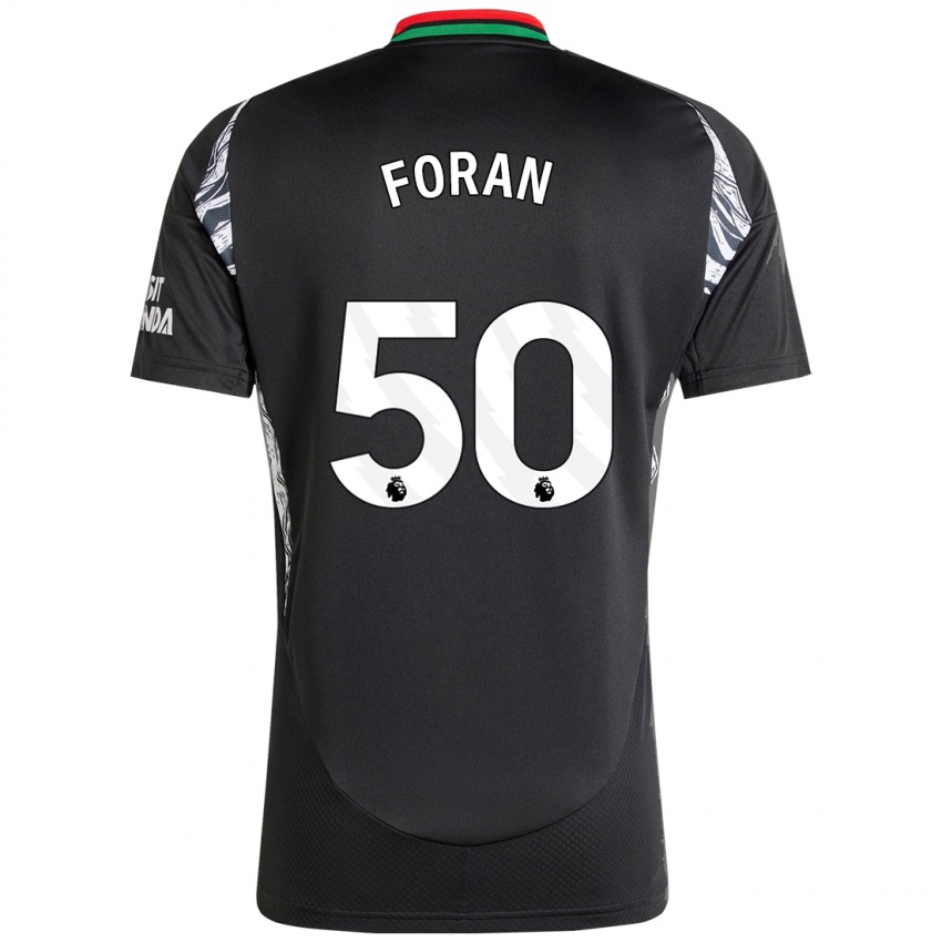 Kinder Taylor Foran #50 Schwarz Auswärtstrikot Trikot 2024/25 T-Shirt