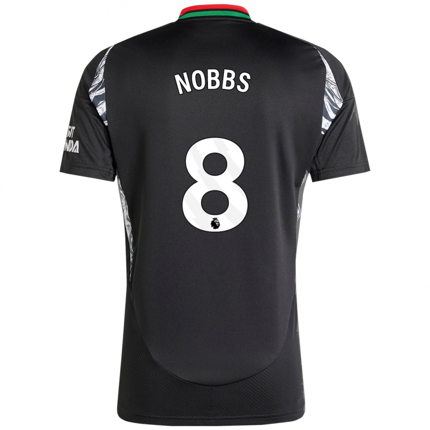 Kinder Nobbs #8 Schwarz Auswärtstrikot Trikot 2024/25 T-Shirt