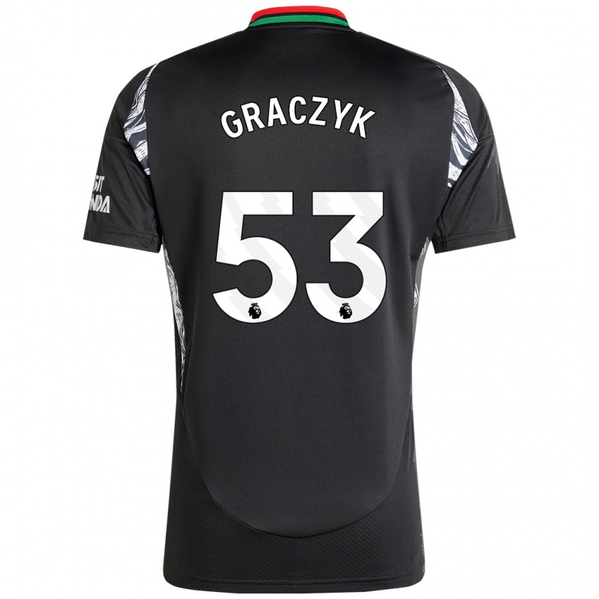 Kinder Hubert Graczyk #53 Schwarz Auswärtstrikot Trikot 2024/25 T-Shirt