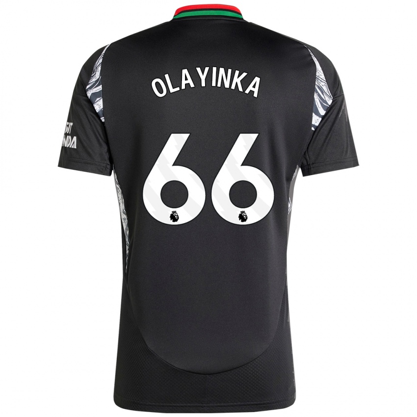 Kinder James Olayinka #66 Schwarz Auswärtstrikot Trikot 2024/25 T-Shirt