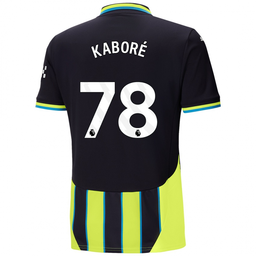 Kinder Issa Kabore #78 Blaugelb Auswärtstrikot Trikot 2024/25 T-Shirt