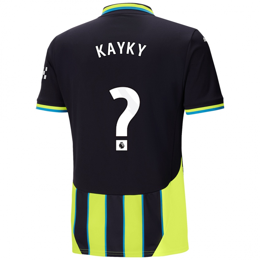 Kinder Kayky #0 Blaugelb Auswärtstrikot Trikot 2024/25 T-Shirt