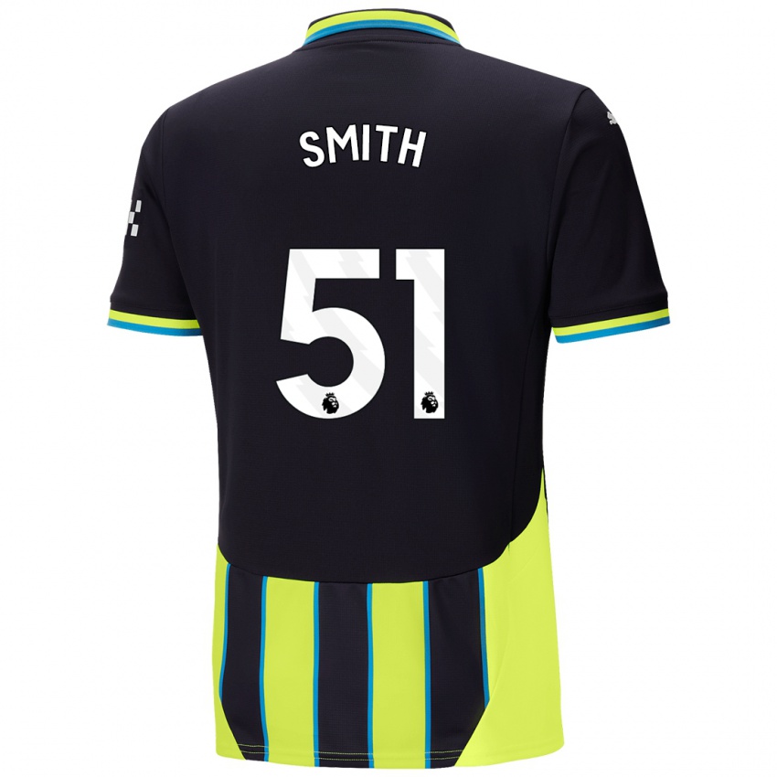 Kinder Isaac Smith #51 Blaugelb Auswärtstrikot Trikot 2024/25 T-Shirt