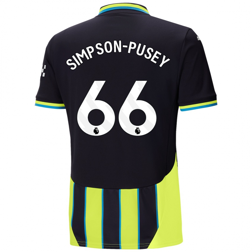 Kinder Jahmai Simpson-Pusey #66 Blaugelb Auswärtstrikot Trikot 2024/25 T-Shirt