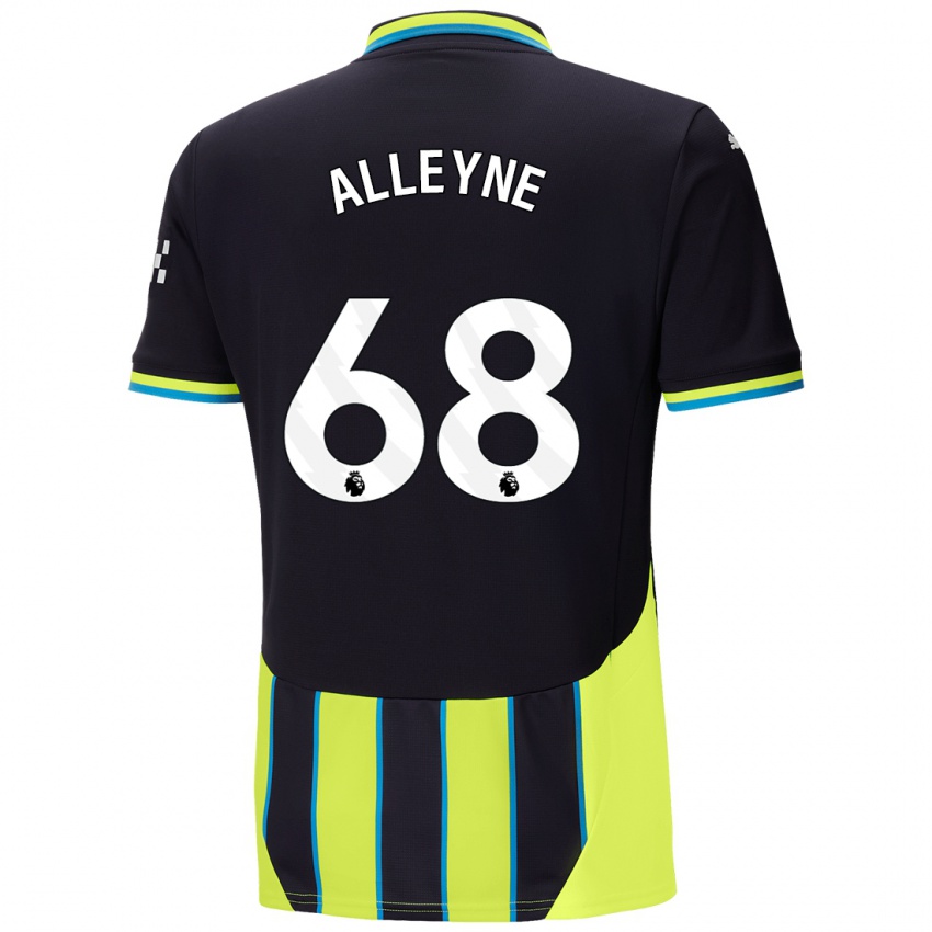 Kinder Max Alleyne #68 Blaugelb Auswärtstrikot Trikot 2024/25 T-Shirt