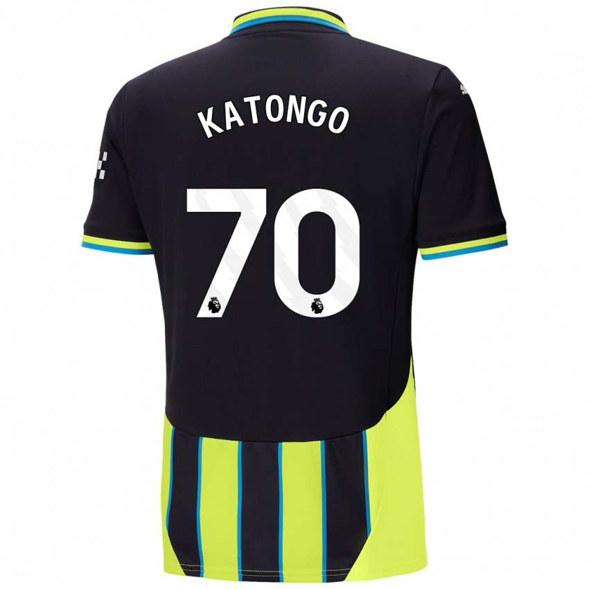 Kinder Jadel Katongo #70 Blaugelb Auswärtstrikot Trikot 2024/25 T-Shirt