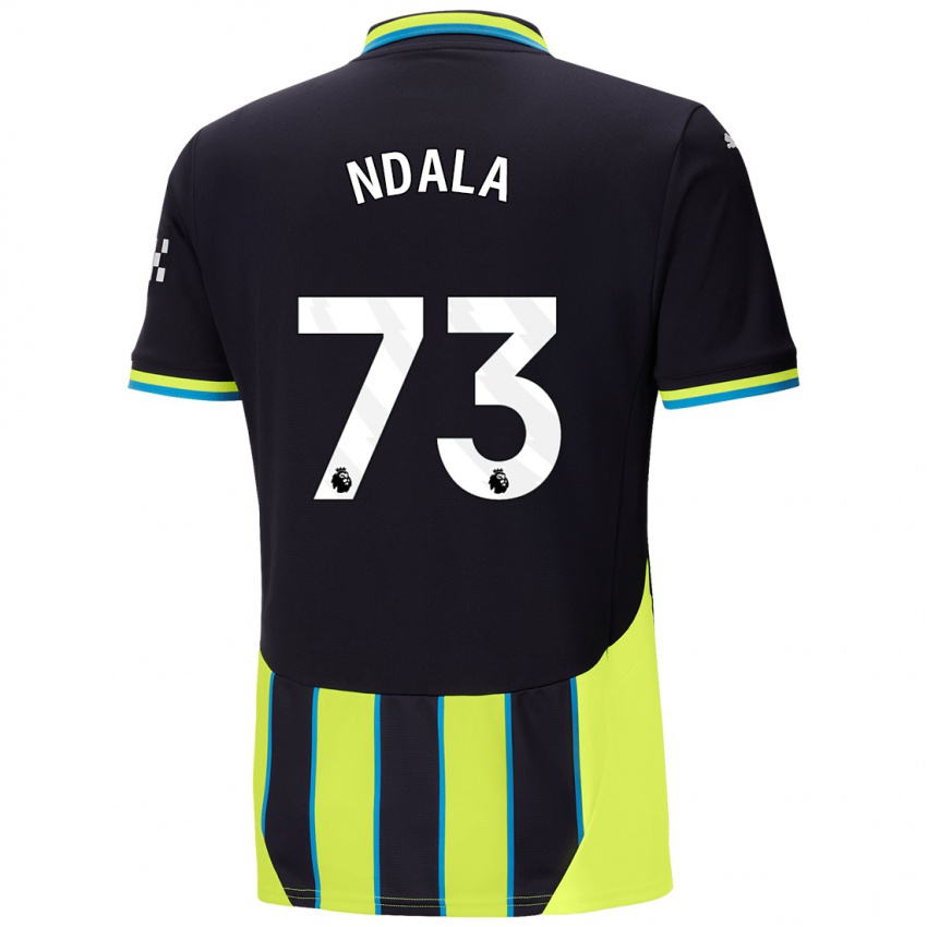 Kinder Joel Ndala #73 Blaugelb Auswärtstrikot Trikot 2024/25 T-Shirt