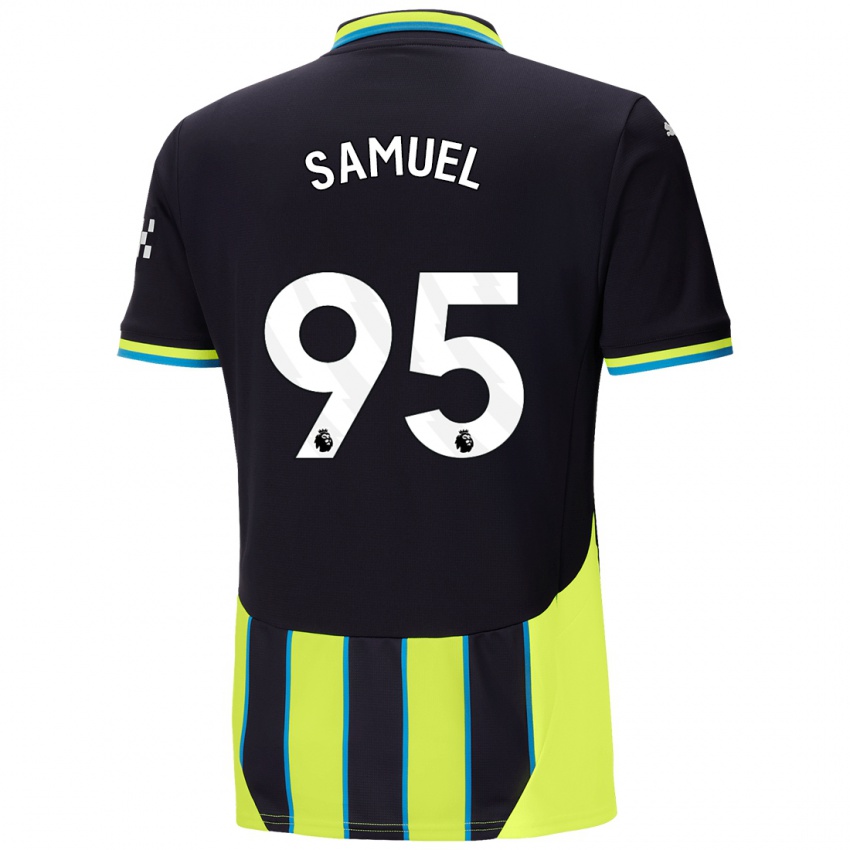 Kinder Lakyle Samuel #95 Blaugelb Auswärtstrikot Trikot 2024/25 T-Shirt