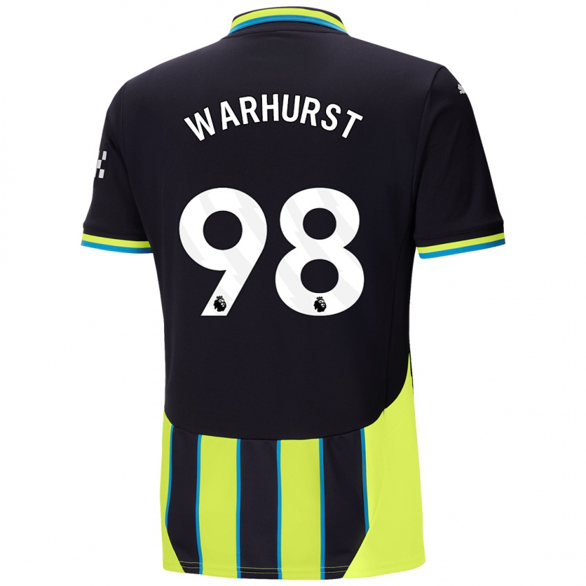 Kinder Matthew Warhurst #98 Blaugelb Auswärtstrikot Trikot 2024/25 T-Shirt