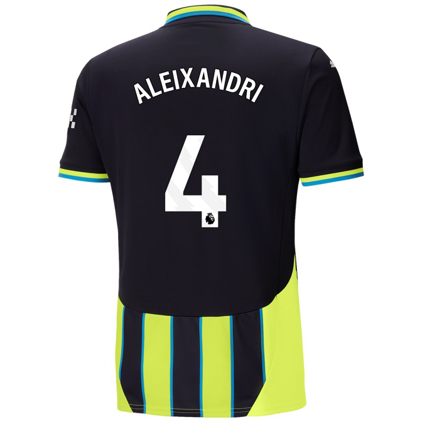 Kinder Laia Aleixandri #4 Blaugelb Auswärtstrikot Trikot 2024/25 T-Shirt