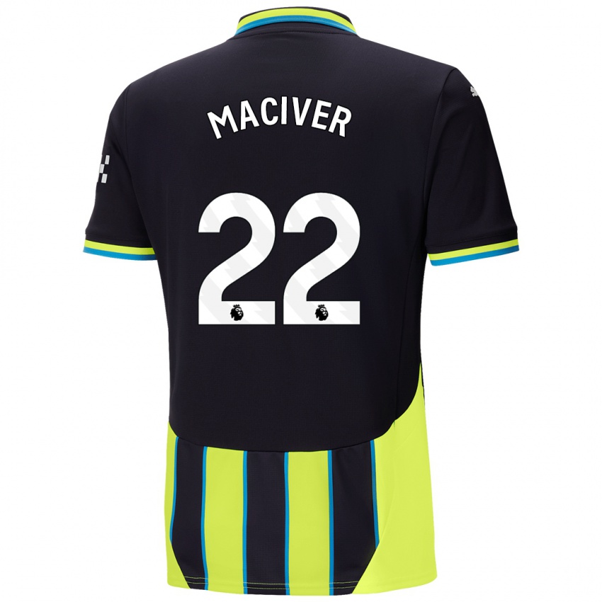 Kinder Sandy Maciver #22 Blaugelb Auswärtstrikot Trikot 2024/25 T-Shirt