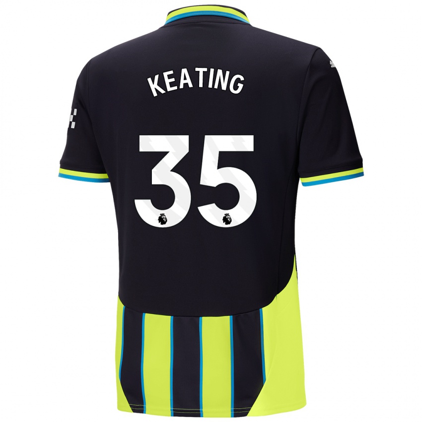 Kinder Khiara Keating #35 Blaugelb Auswärtstrikot Trikot 2024/25 T-Shirt