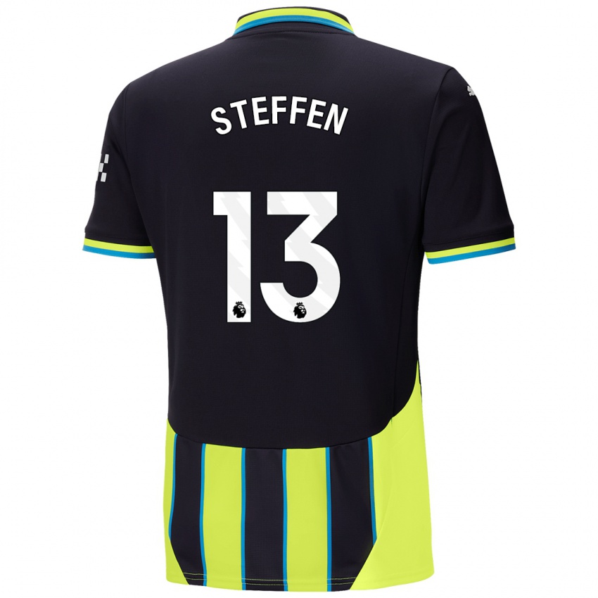 Kinder Zack Steffen #13 Blaugelb Auswärtstrikot Trikot 2024/25 T-Shirt