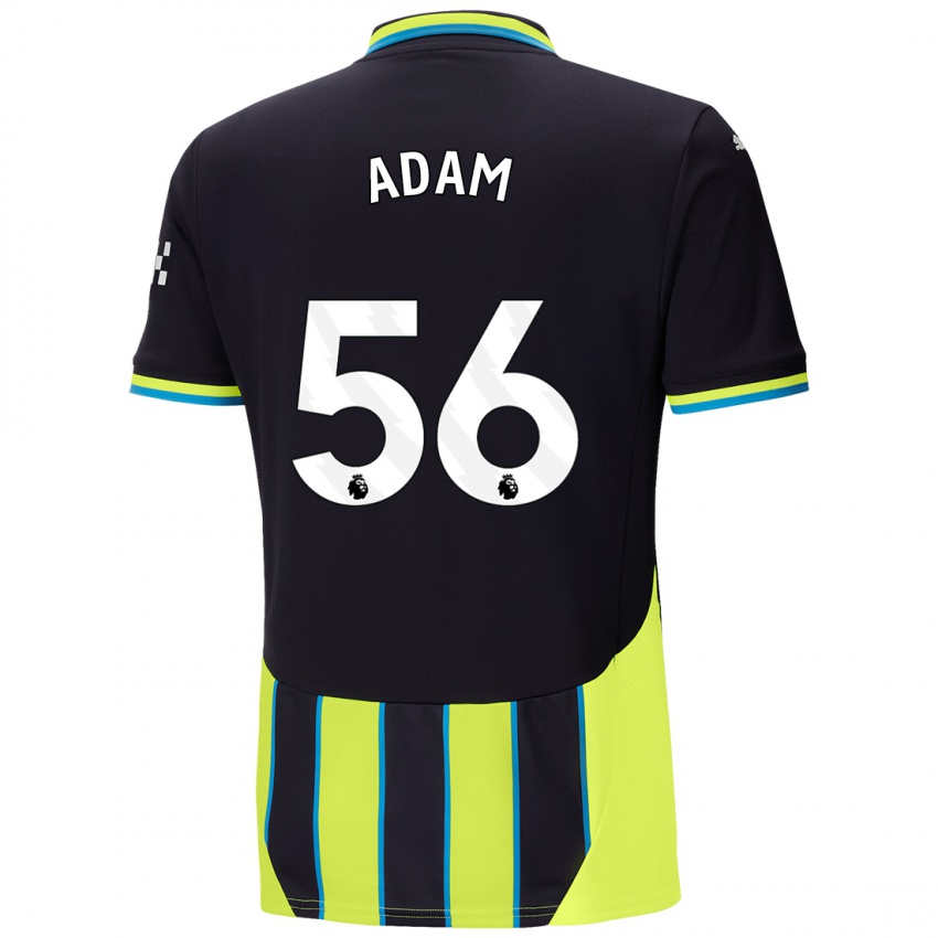 Kinder Josh Adam #56 Blaugelb Auswärtstrikot Trikot 2024/25 T-Shirt