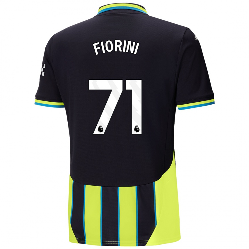 Kinder Lewis Fiorini #71 Blaugelb Auswärtstrikot Trikot 2024/25 T-Shirt