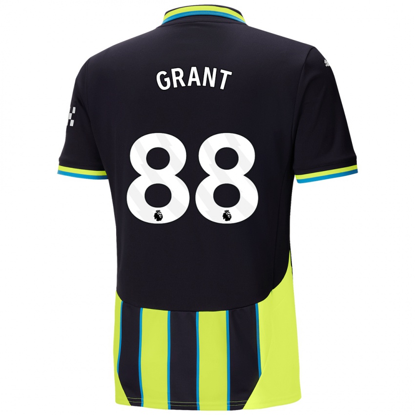 Kinder True Grant #88 Blaugelb Auswärtstrikot Trikot 2024/25 T-Shirt