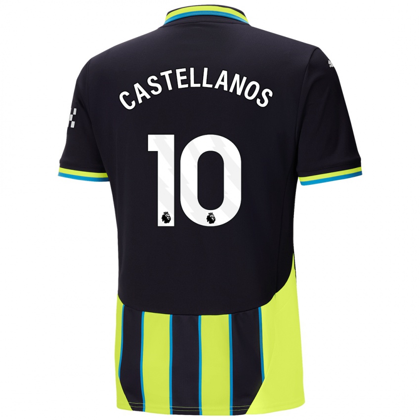 Kinder Deyna Castellanos #10 Blaugelb Auswärtstrikot Trikot 2024/25 T-Shirt