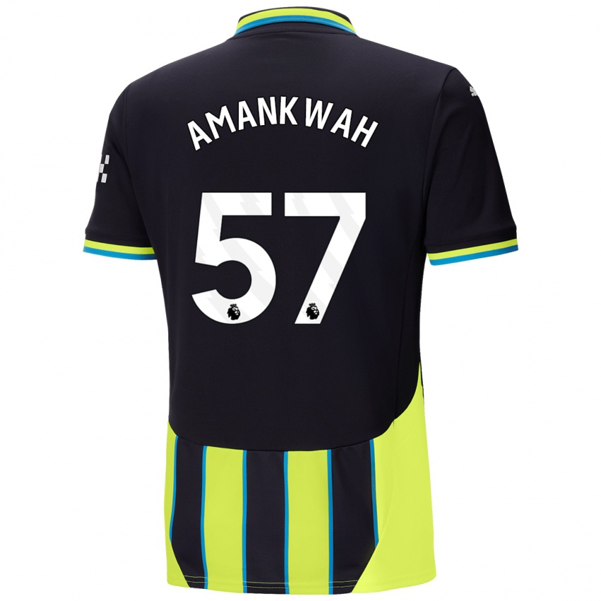 Kinder Yeboah Amankwah #57 Blaugelb Auswärtstrikot Trikot 2024/25 T-Shirt