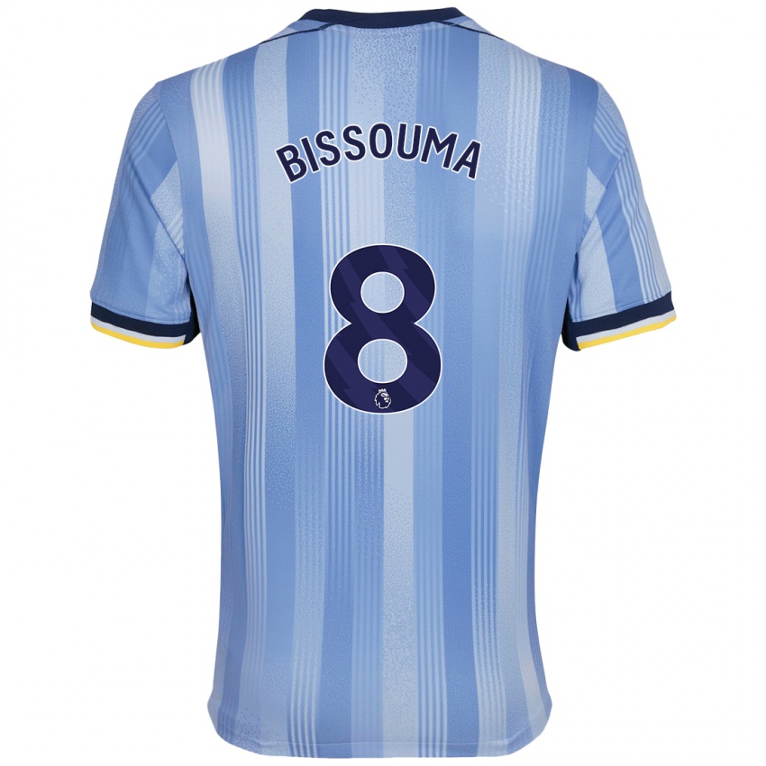 Kinder Yves Bissouma #8 Hellblau Auswärtstrikot Trikot 2024/25 T-Shirt