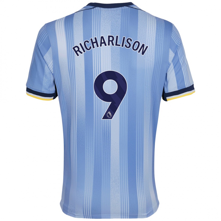 Kinder Richarlison #9 Hellblau Auswärtstrikot Trikot 2024/25 T-Shirt