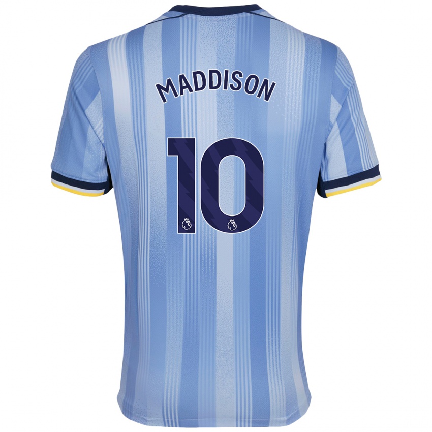 Kinder James Maddison #10 Hellblau Auswärtstrikot Trikot 2024/25 T-Shirt