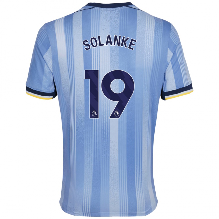 Kinder Dominic Solanke #19 Hellblau Auswärtstrikot Trikot 2024/25 T-Shirt