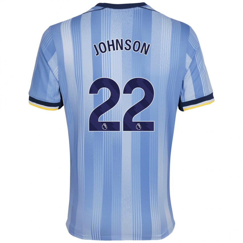 Kinder Brennan Johnson #22 Hellblau Auswärtstrikot Trikot 2024/25 T-Shirt