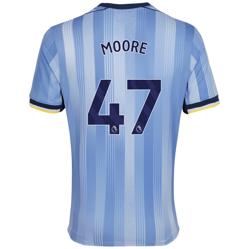 Kinder Mikey Moore #47 Hellblau Auswärtstrikot Trikot 2024/25 T-Shirt