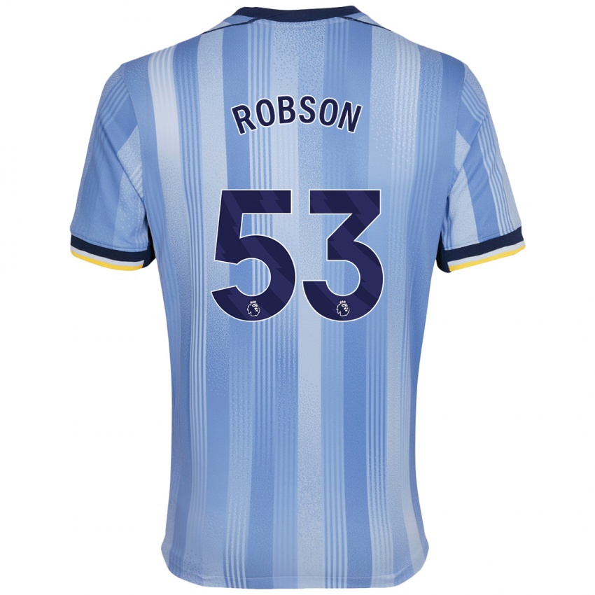 Kinder Max Robson #53 Hellblau Auswärtstrikot Trikot 2024/25 T-Shirt