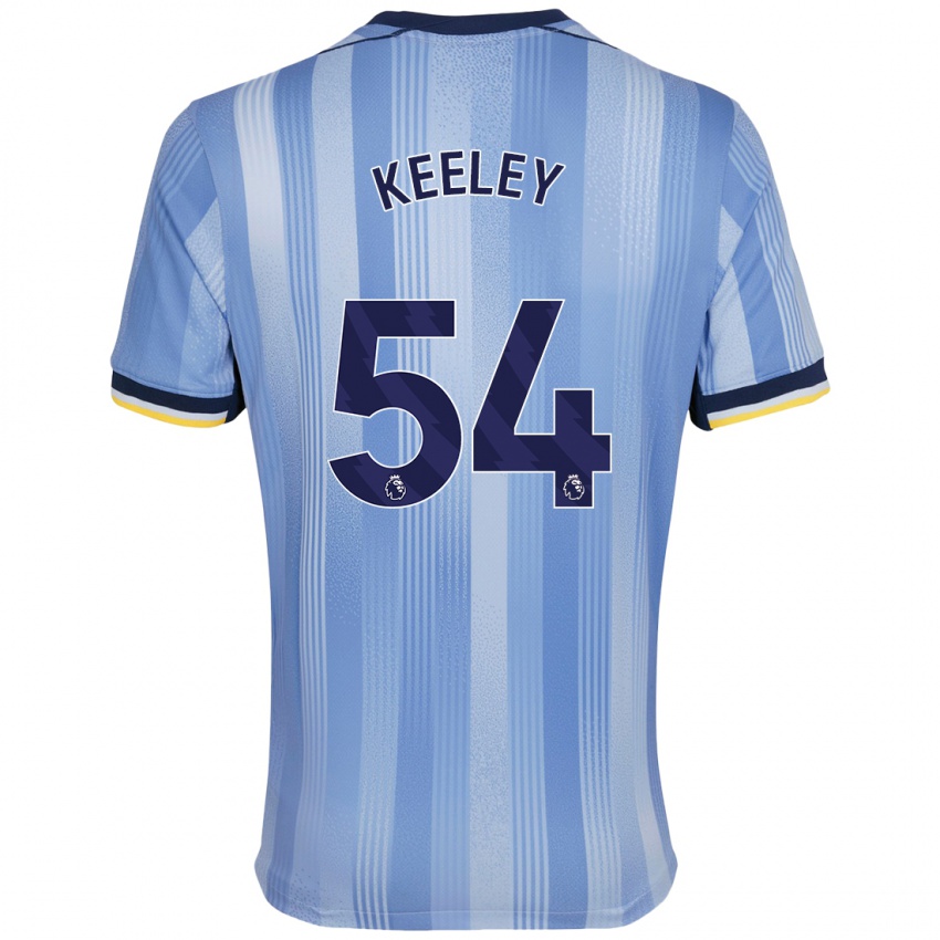 Kinder Josh Keeley #54 Hellblau Auswärtstrikot Trikot 2024/25 T-Shirt