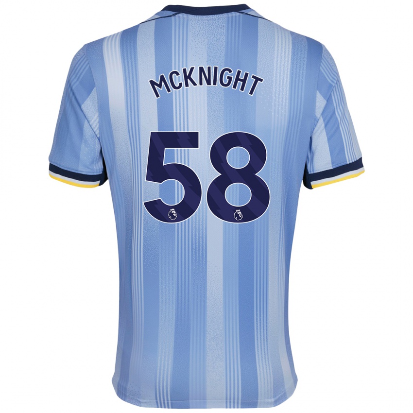 Kinder Maxwell Mcknight #58 Hellblau Auswärtstrikot Trikot 2024/25 T-Shirt