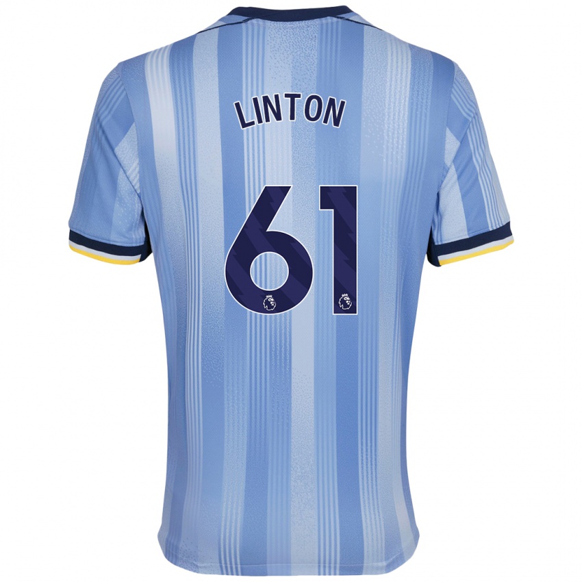 Kinder Jahziah Linton #61 Hellblau Auswärtstrikot Trikot 2024/25 T-Shirt