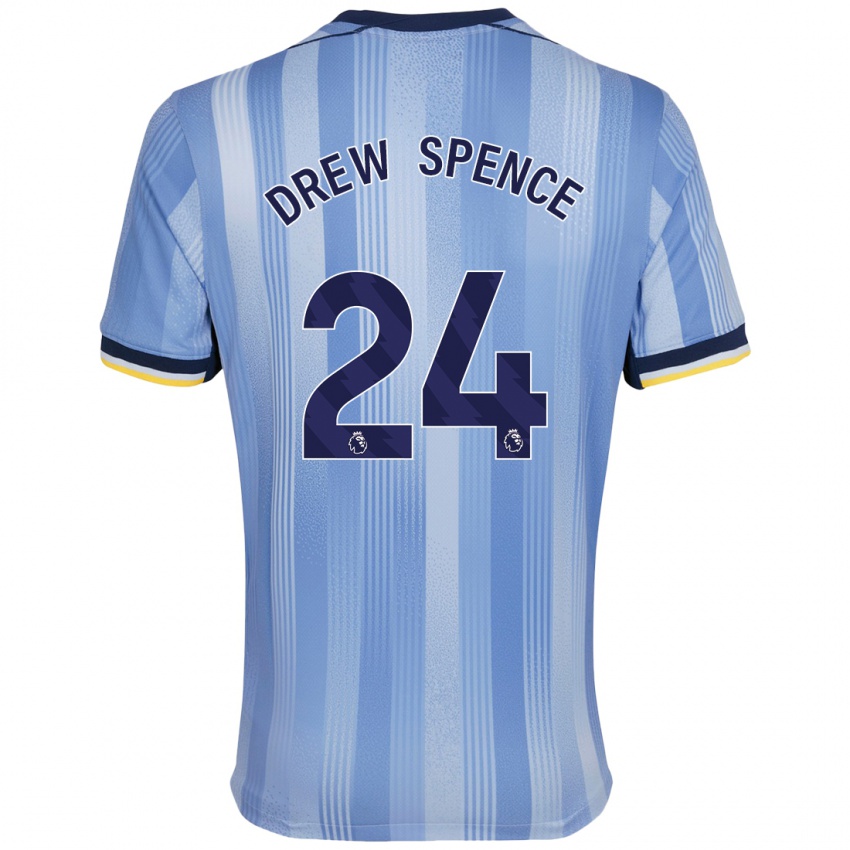 Kinder Drew Spence #24 Hellblau Auswärtstrikot Trikot 2024/25 T-Shirt