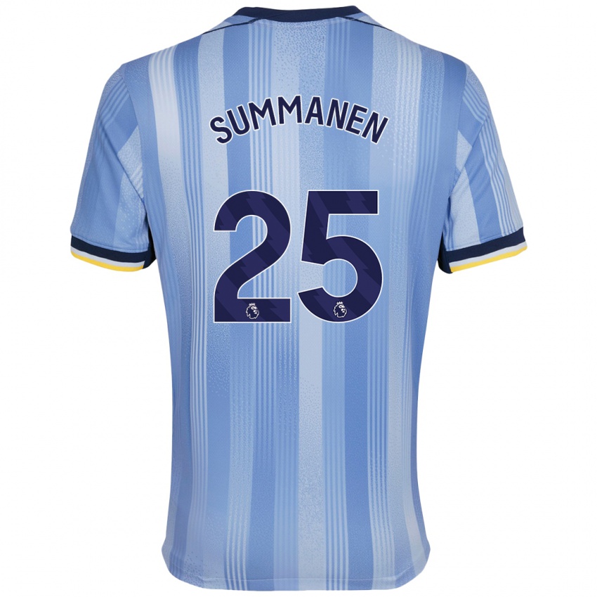 Kinder Eveliina Summanen #25 Hellblau Auswärtstrikot Trikot 2024/25 T-Shirt