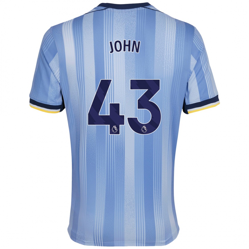 Kinder Nile John #43 Hellblau Auswärtstrikot Trikot 2024/25 T-Shirt