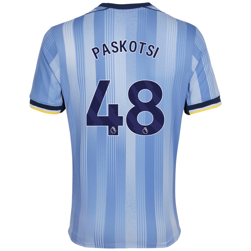 Kinder Maksim Paskotsi #48 Hellblau Auswärtstrikot Trikot 2024/25 T-Shirt