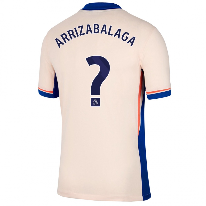 Kinder Kepa Arrizabalaga #0 Hellbeige Auswärtstrikot Trikot 2024/25 T-Shirt