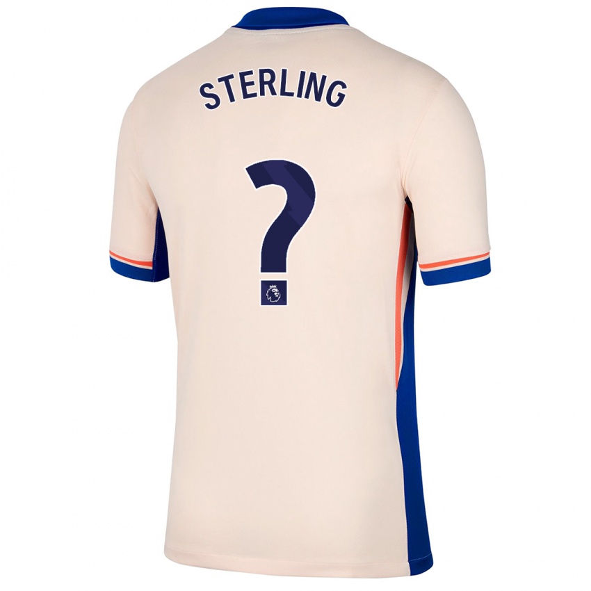 Kinder Raheem Sterling #0 Hellbeige Auswärtstrikot Trikot 2024/25 T-Shirt