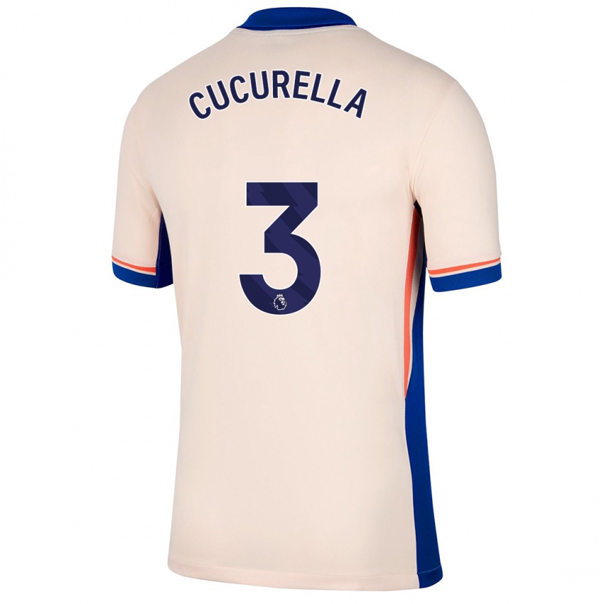 Kinder Marc Cucurella #3 Hellbeige Auswärtstrikot Trikot 2024/25 T-Shirt